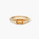Anillo de plata 1ª ley con baño de oro 18K citrino BLOWN