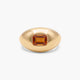 Anillo de plata 1ª ley con baño de oro 18K citrino melocotón BLOWN