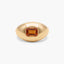 Anillo de plata 1ª ley con baño de oro 18K citrino melocotón BLOWN