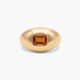 Anillo de plata 1ª ley con baño de oro 18K citrino melocotón BLOWN