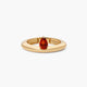 Anillo de plata 1ª ley con baño de oro 18K citrino forma lágrima MONOLITH