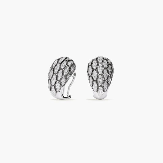 Pendientes de oro blanco 18K diamante natural 1.35 ct. 23 MIDNIGHT SERPENT