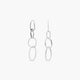 Pendientes largos de oro blanco 18K diamante natural 0.92 ct. 59 mm LUMINA CASCADE
