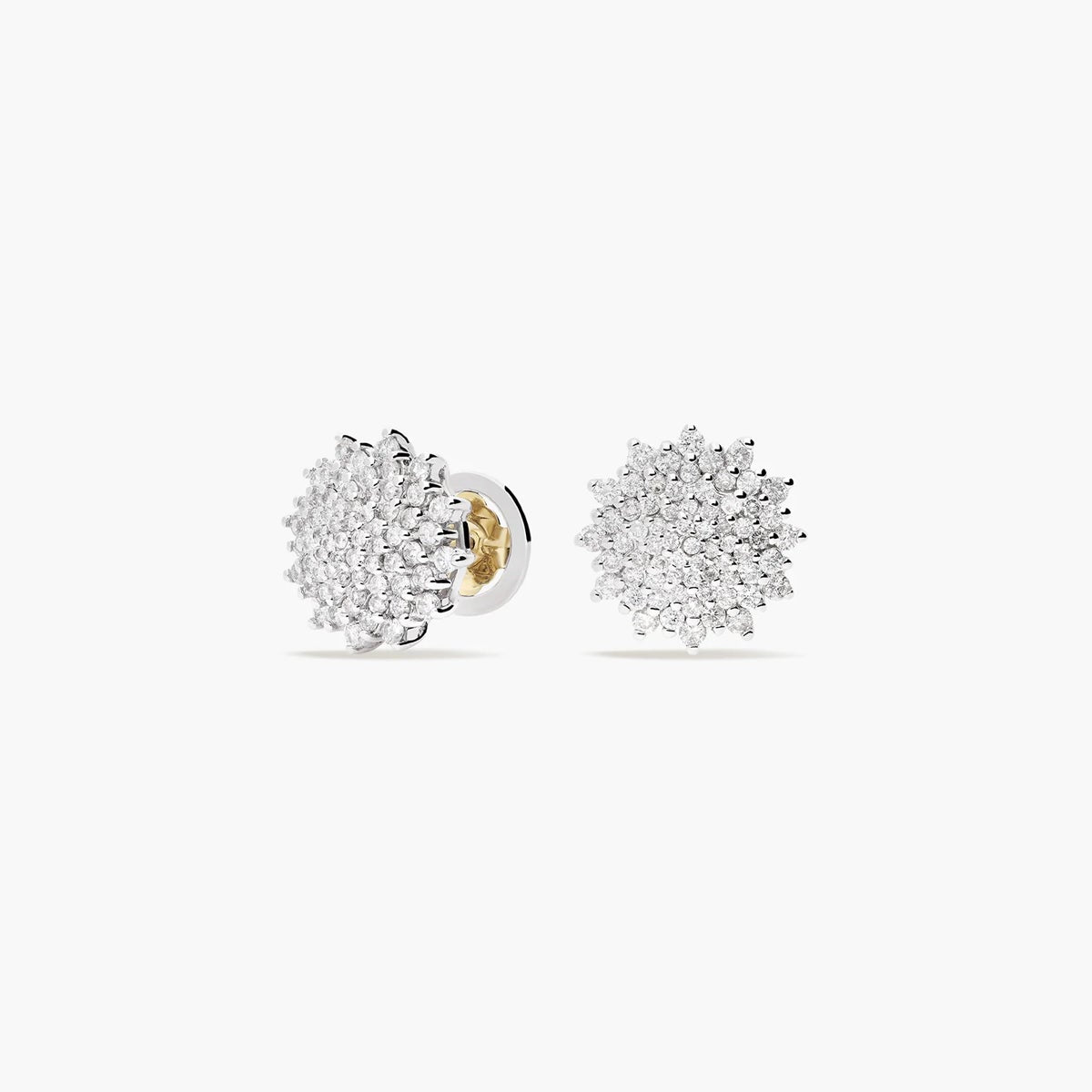 Pendientes de oro bicolor 18K diamante natural 2.11 ct. 15 mm DYNASTY
