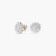 Pendientes de oro bicolor 18K diamante natural 2.11 ct. 15 mm DYNASTY