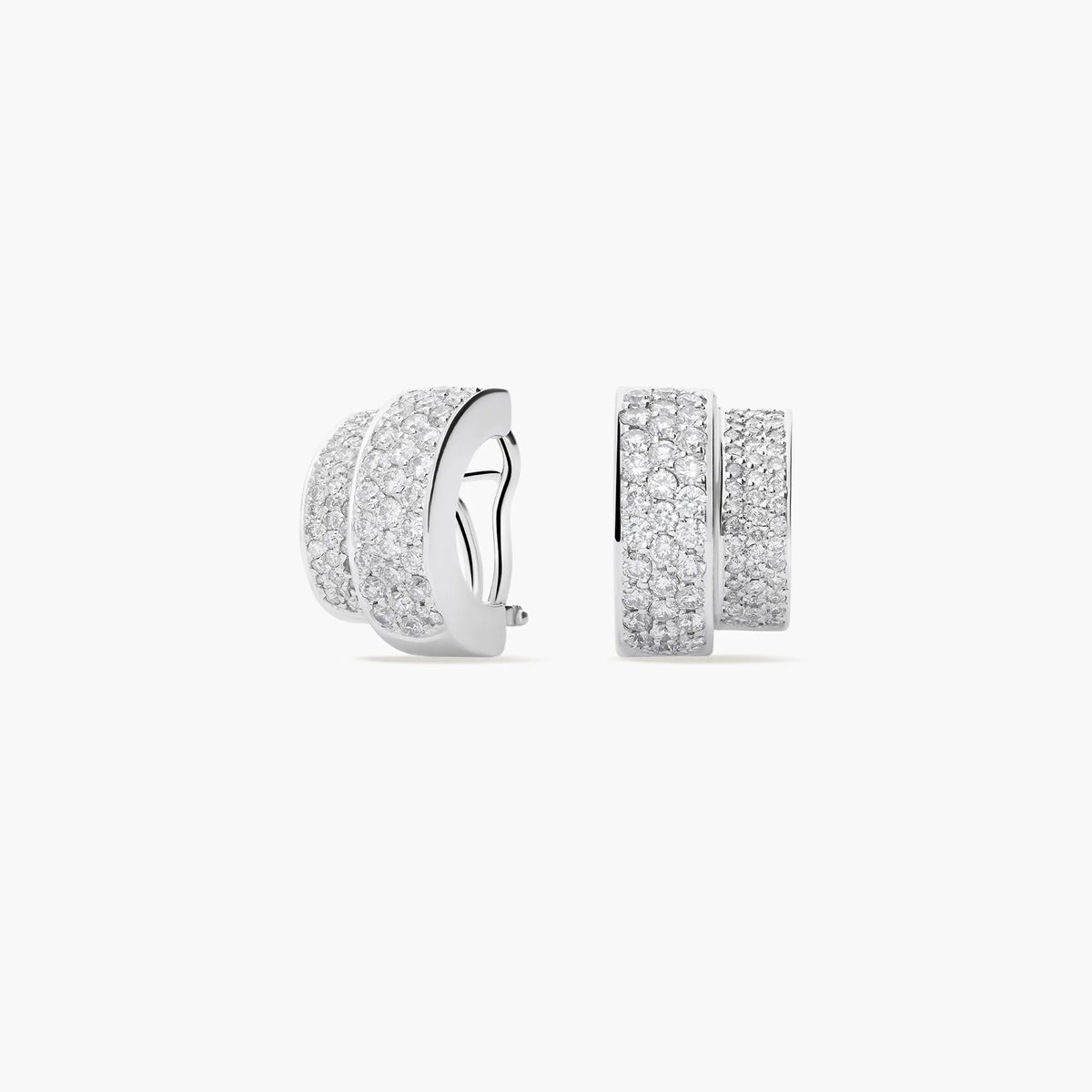 Pendientes de oro blanco 18K diamante natural 1.52 ct. 18 mm CHICAGO
