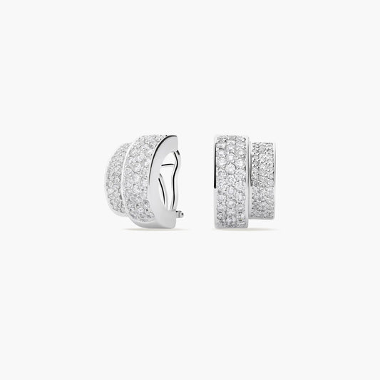 Pendientes de oro blanco 18K diamante natural 1.52 ct. 18 mm CHICAGO