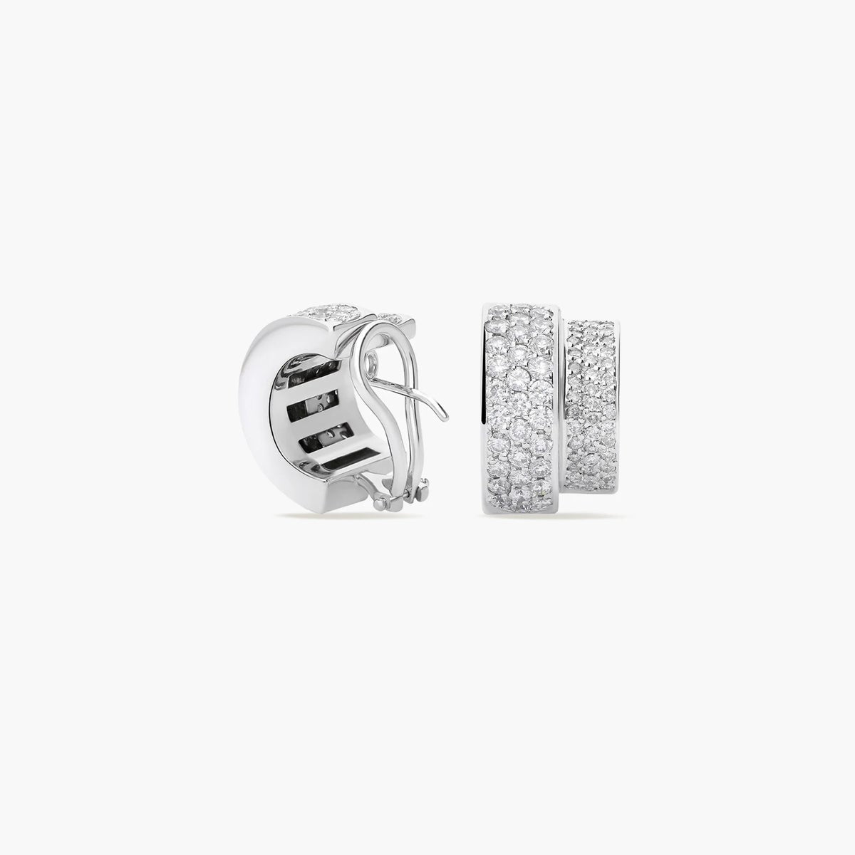 Pendientes de oro blanco 18K diamante natural 1.52 ct. 18 mm CHICAGO