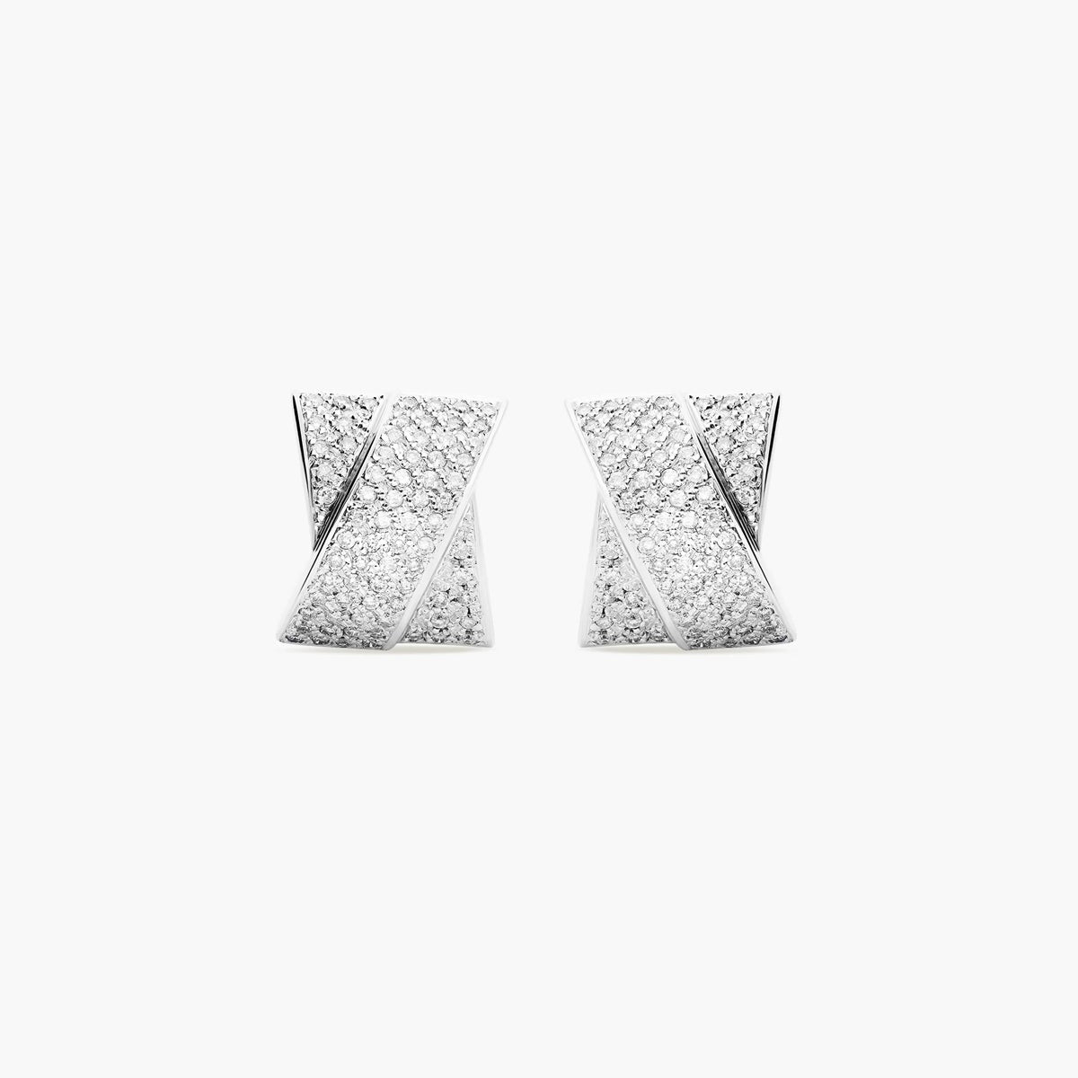 Pendientes de oro blanco 18K diamante natural 1.92 ct. 17 mm EVERETT