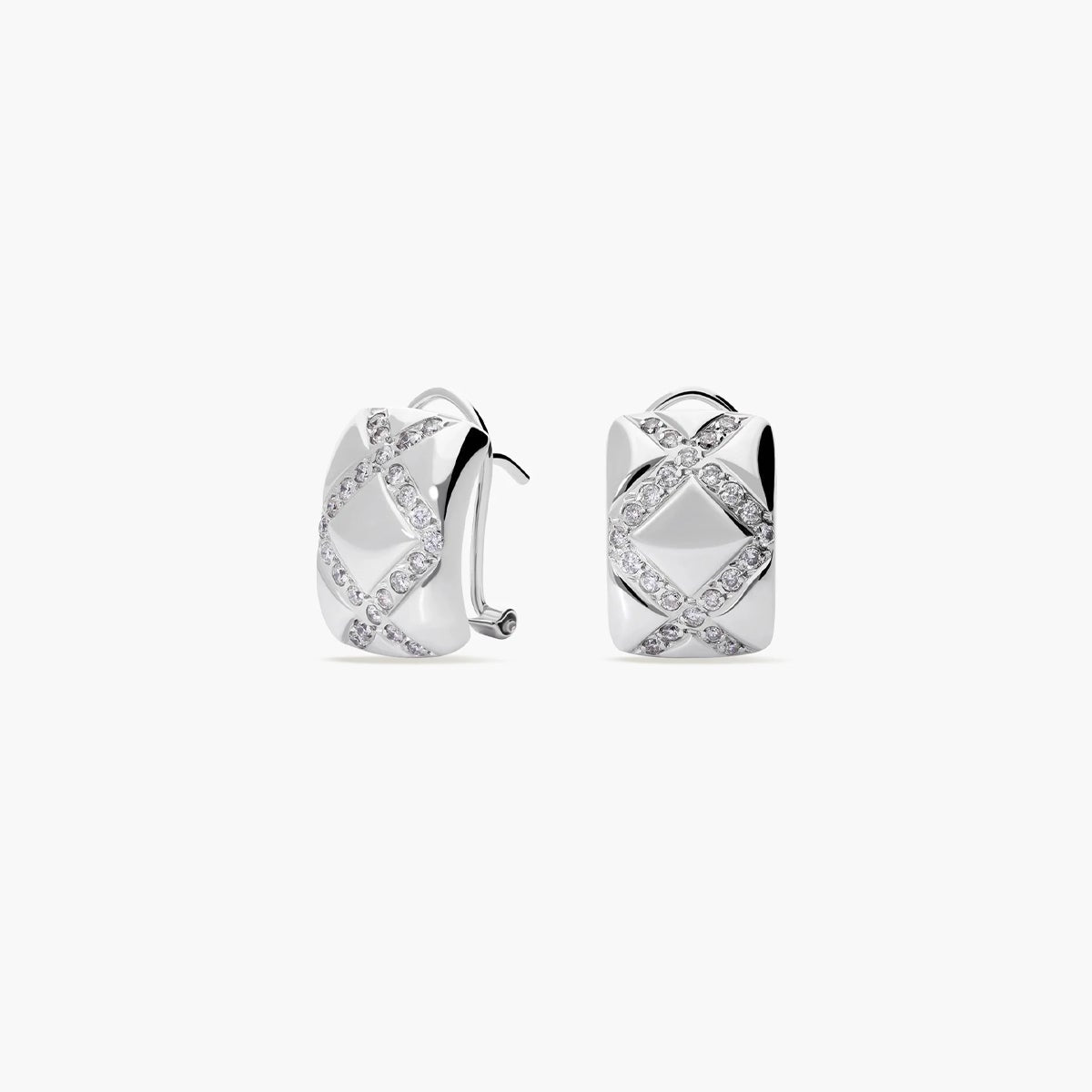 Pendientes de oro blanco 18K diamante natural 0.58 ct. LUMINAIRE 80s