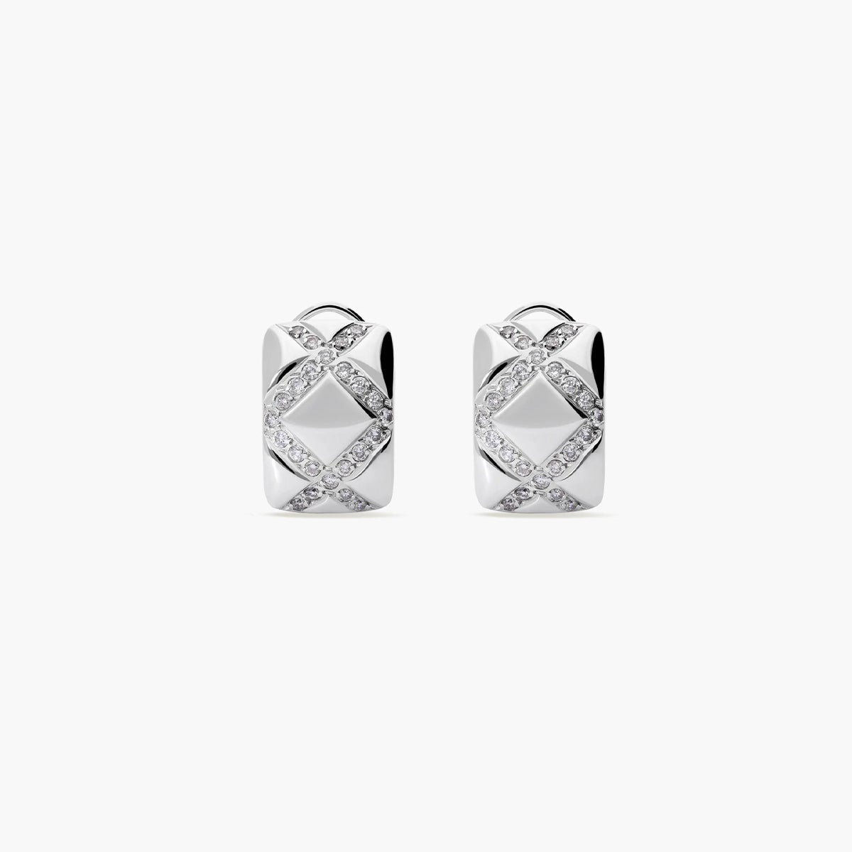 Pendientes de oro blanco 18K diamante natural 0.58 ct. LUMINAIRE 80s