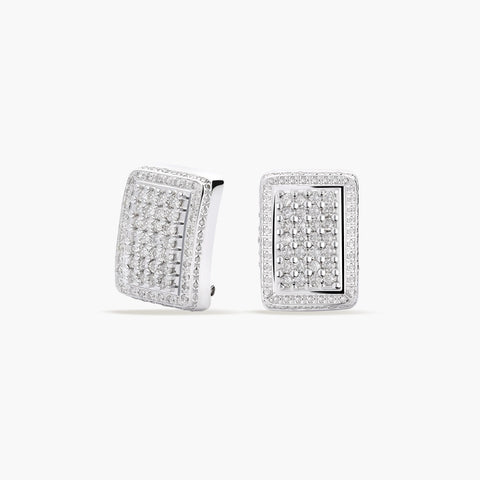 Pendientes de oro blanco 18K diamante natural 2.52 ct. 21 mm BRIDGE