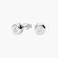 Pendientes redondos de oro blanco 18K diamante natural 0.10 ct. 5 mm