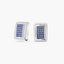Pendientes de oro blanco 18K diamante natural 0.84 ct. zafiro 21 mm BRIDGE SAPPHIRE