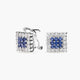 Pendientes de oro blanco 18K diamante natural 0.96 ct. zafiro BRIDGE SAPPHIRE