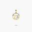 Colgante de oro bicolor 18K "Te quiero mamá" 18 mm