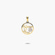 Colgante de oro bicolor 18K "Te quiero mamá" 18 mm