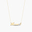 Collar de oro bicolor 18K "Mamá" circonitas 43-45 mm