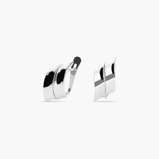 Pendientes de oro blanco 18K 16 mm