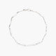 Pulsera de oro blanco 18K circonitas 19 cm