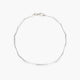 Pulsera de oro blanco 18K circonitas 19 cm