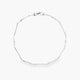 Pulsera de oro blanco 18K circonitas 19 cm