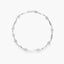 Pulsera de oro blanco 18K circonitas eslabón oval 19 cm
