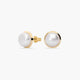 Pendientes redondos de oro 18K con perlas 10 mm