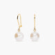 Pendientes largos de oro 18K con perlas 26 mm