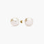 Pendientes de botón de oro 18K con perlas 12 mm