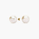 Pendientes de botón de oro 18K con perlas 12 mm