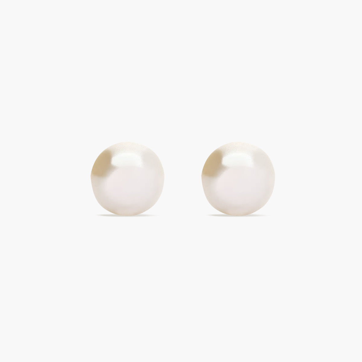 Pendientes de botón de oro 18K con perlas 12 mm