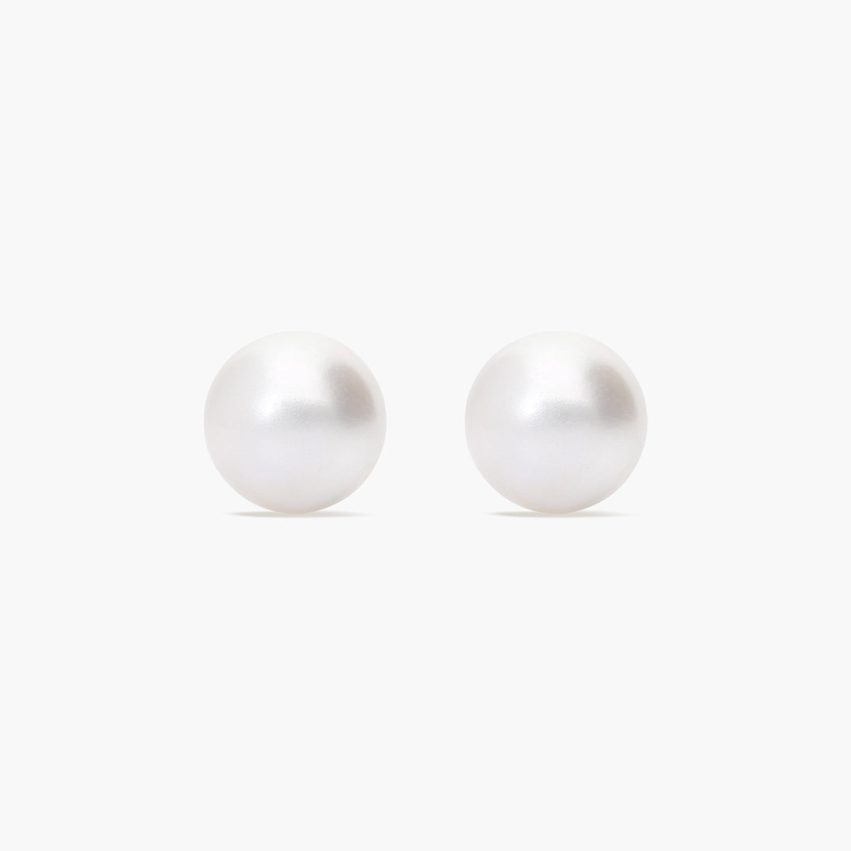 Pendientes de botón de oro 18K con perlas 7 mm