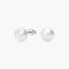 Pendientes de botón de oro blanco 18K con perlas 9 mm