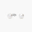 Pendientes de botón de oro blanco 18K con perlas 7 mm
