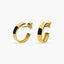 Pendientes de oro 18K medio aro 14 mm