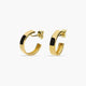 Pendientes de oro 18K medio aro 16 mm
