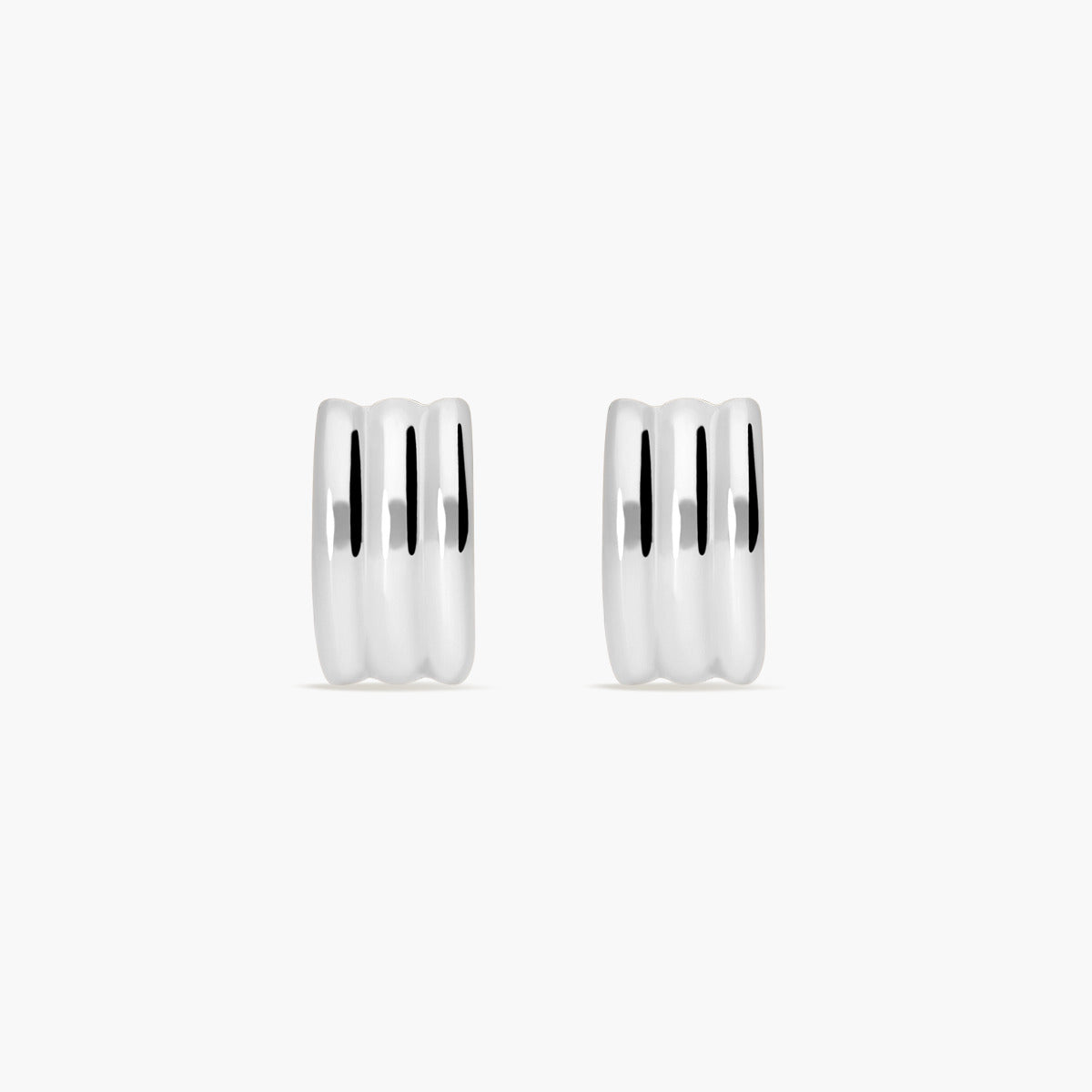 Pendientes de oro blanco 18K 10 mm