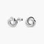 Pendientes nudo redondo de oro blanco 18K 10 mm