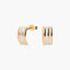 Pendientes de oro bicolor 18K 10 mm