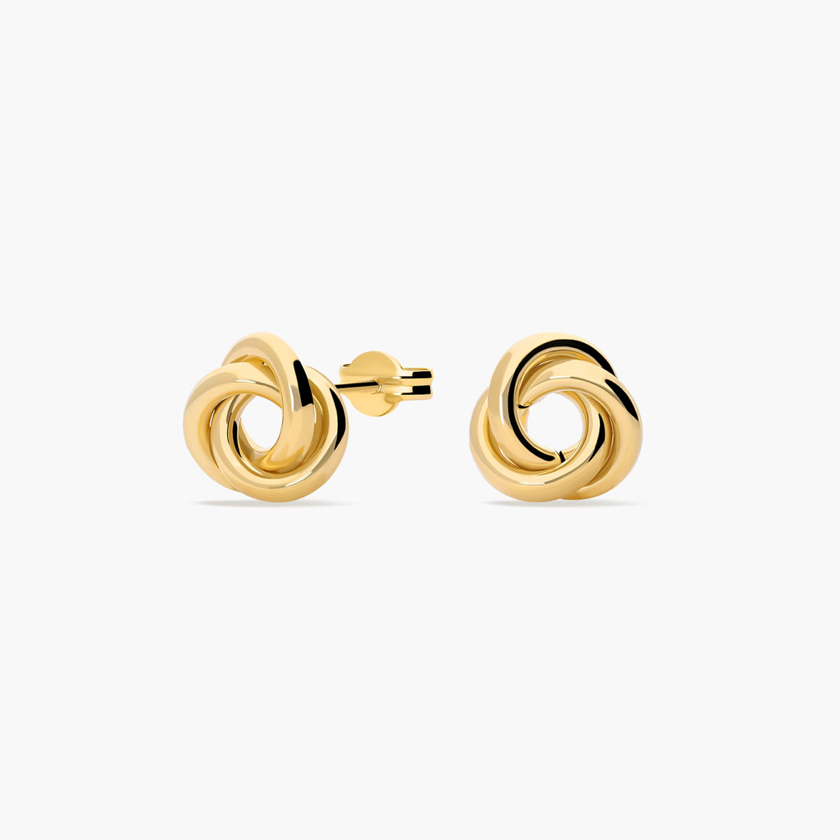 Pendientes nudo redondo de oro 18K 10 mm