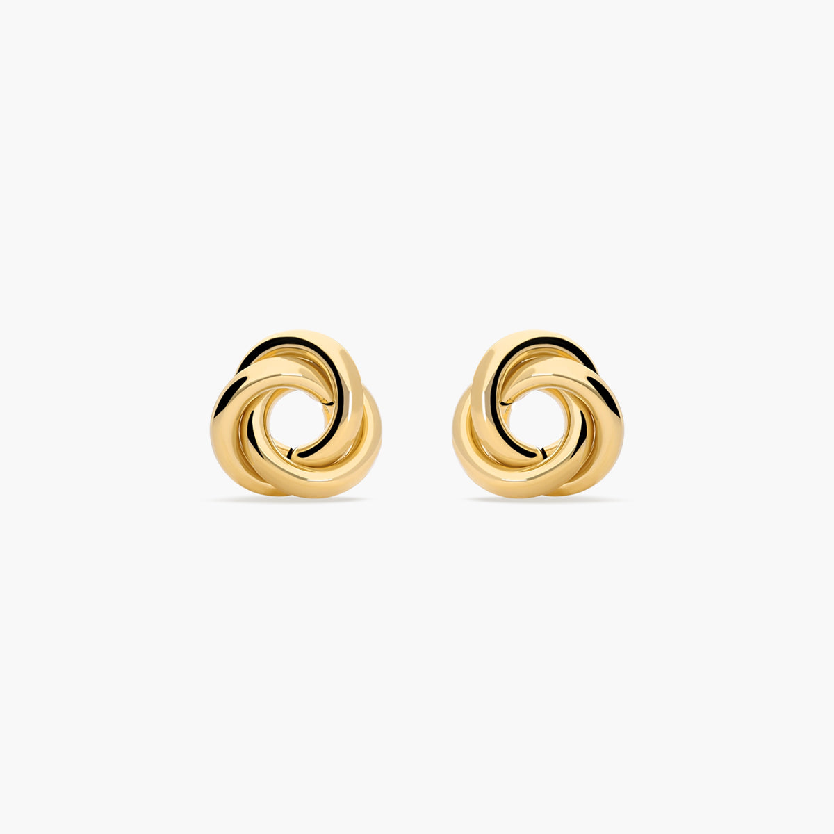 Pendientes nudo redondo de oro 18K 10 mm