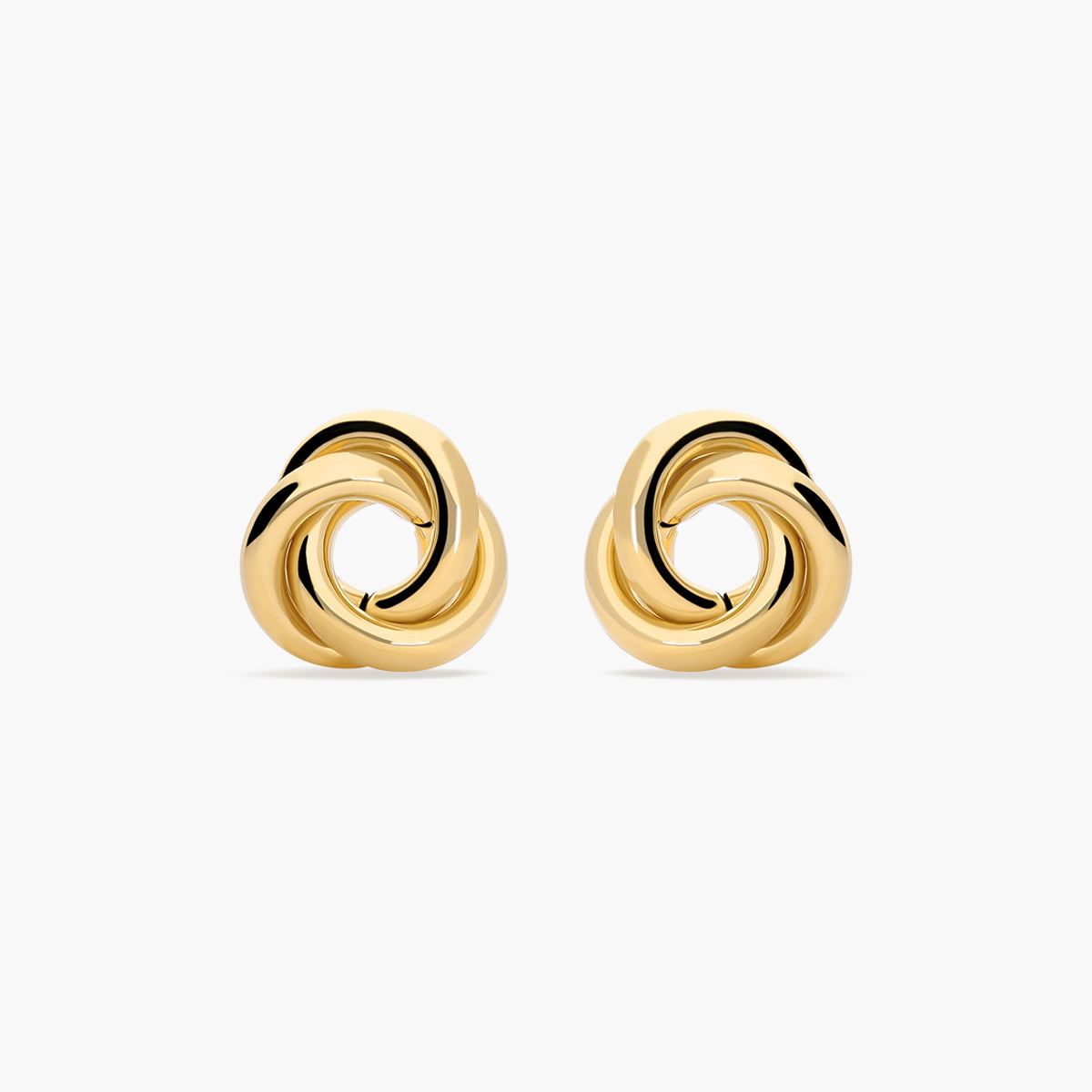 Pendientes nudo redondo de oro 18K 12 mm