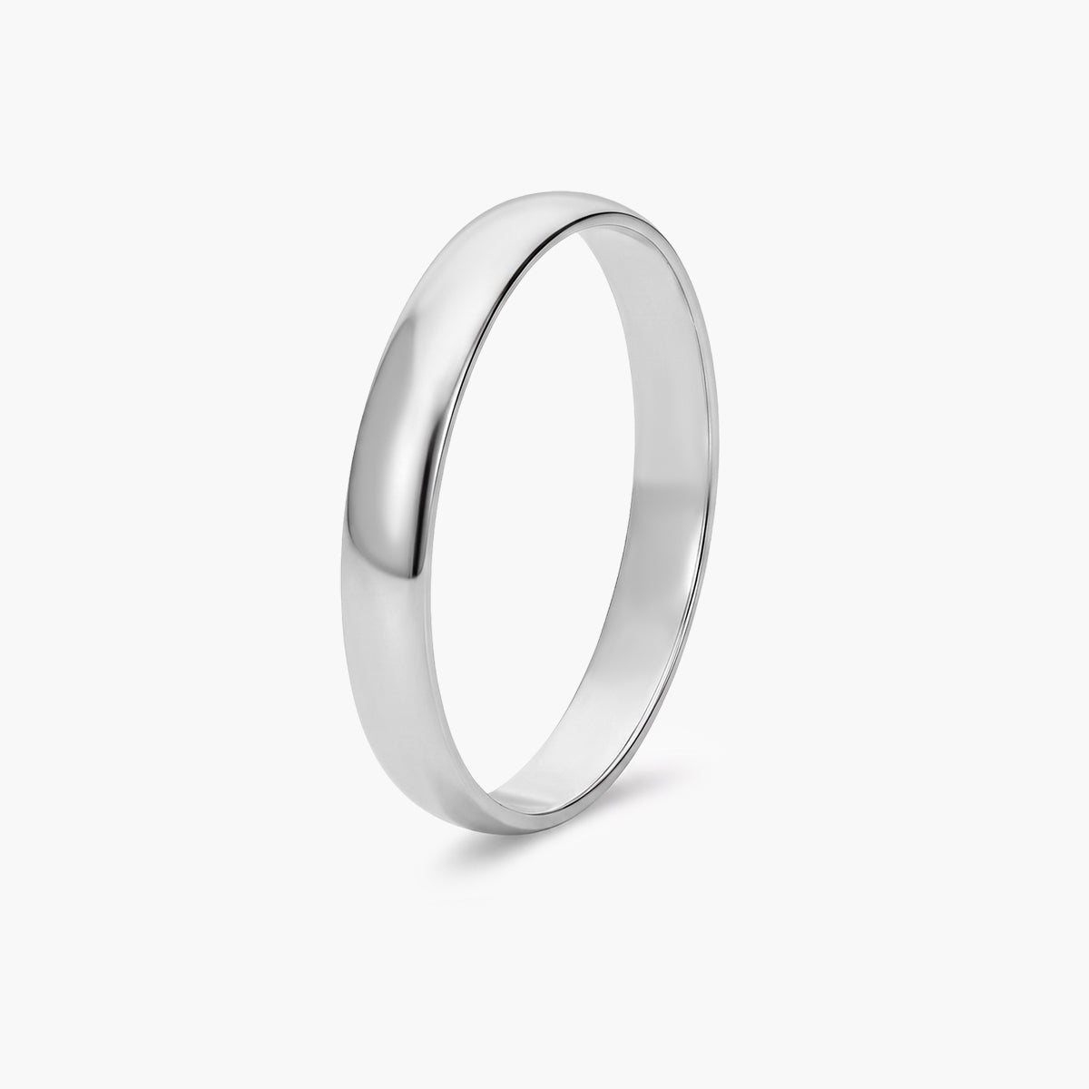 Alianza de oro blanco 18K 3 mm