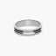 Alianza de oro blanco 18K 4,5 mm centro brillo