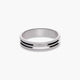Alianza de oro blanco 18K 4,5 mm centro brillo