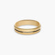 Alianza de oro 18K 4 mm centro en relieve