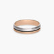 Alianza de oro rosa y oro blanco 18K 4 mm