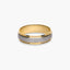 Alianza de oro bicolor 18K 5 mm centro mate