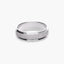 Alianza de oro blanco 18K 5 mm centro mate